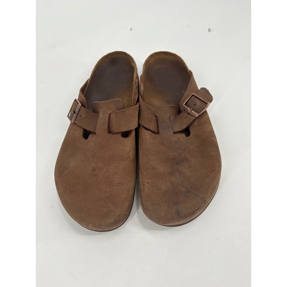 Birkenstock Boston Clogs Tobacco Brown Oiled Leather Mens 47 L14 M14